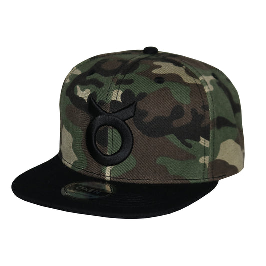 Classic Ring Snapback Hat - Camo / Black