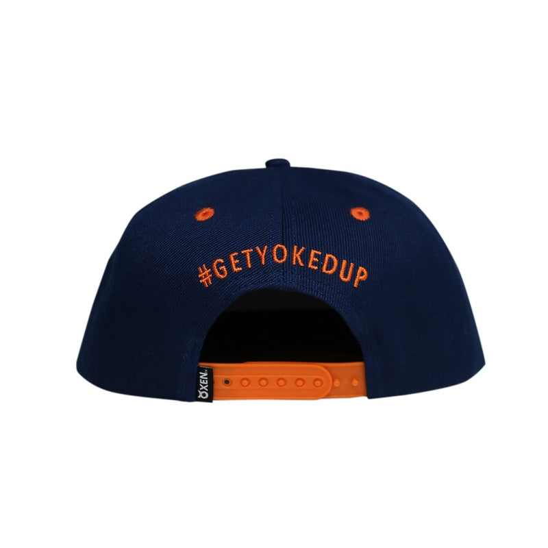 Classic Ring Snapback Hat - Navy / Orange