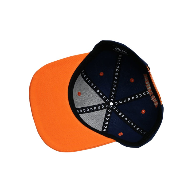 Classic Ring Snapback Hat - Navy / Orange