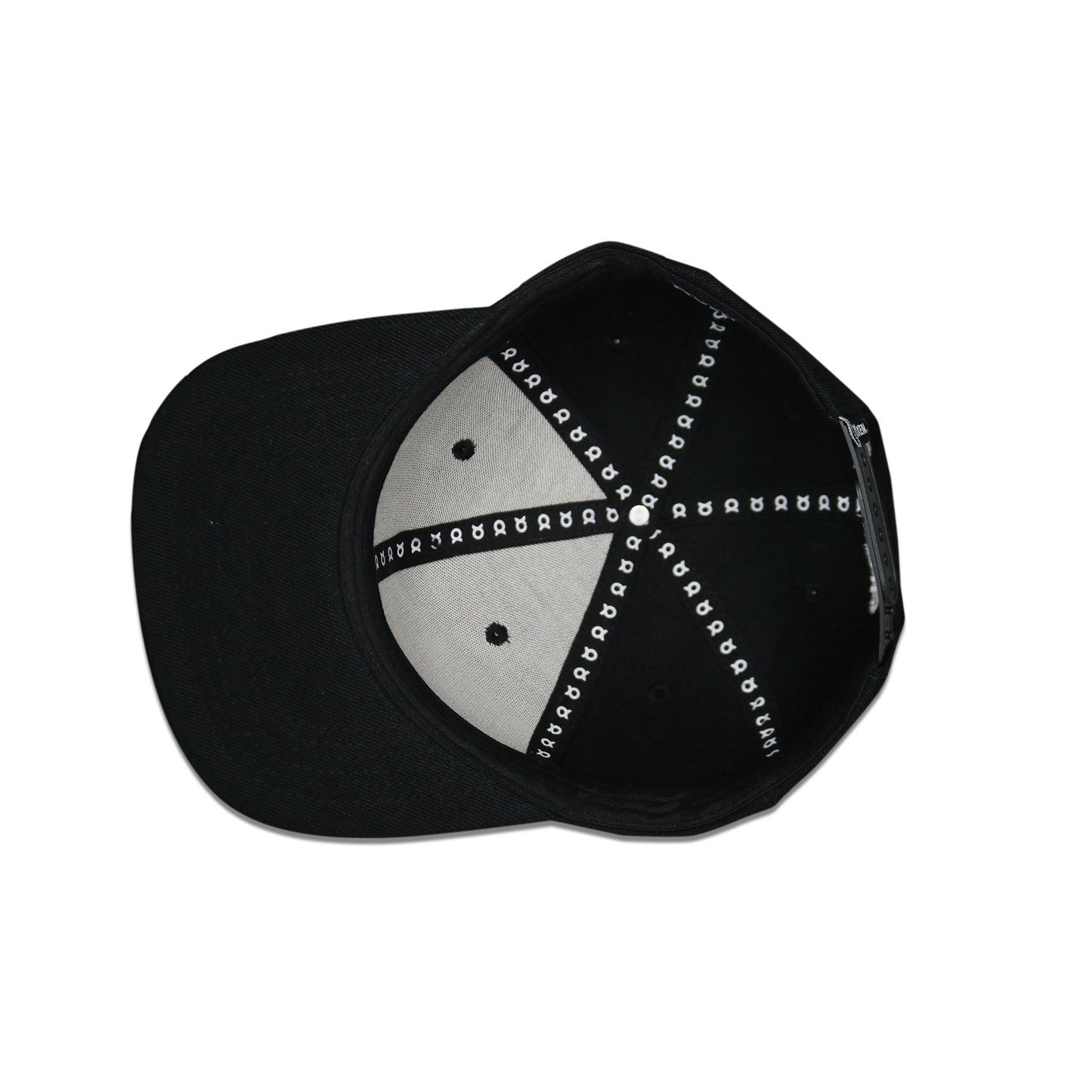 Classic Ring Snapback Hat - Black / White