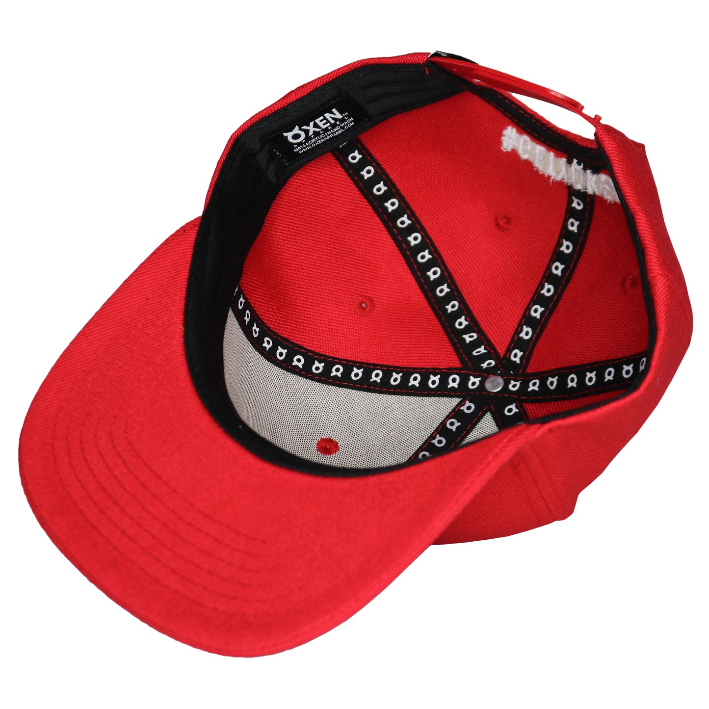 Classic Ring Snapback Hat - Red / White